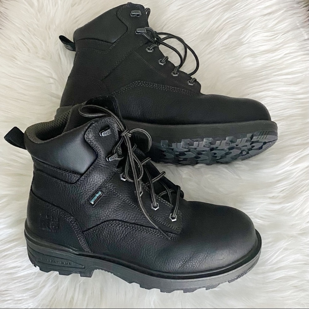Men’s black Timberland Pro composite toe boots